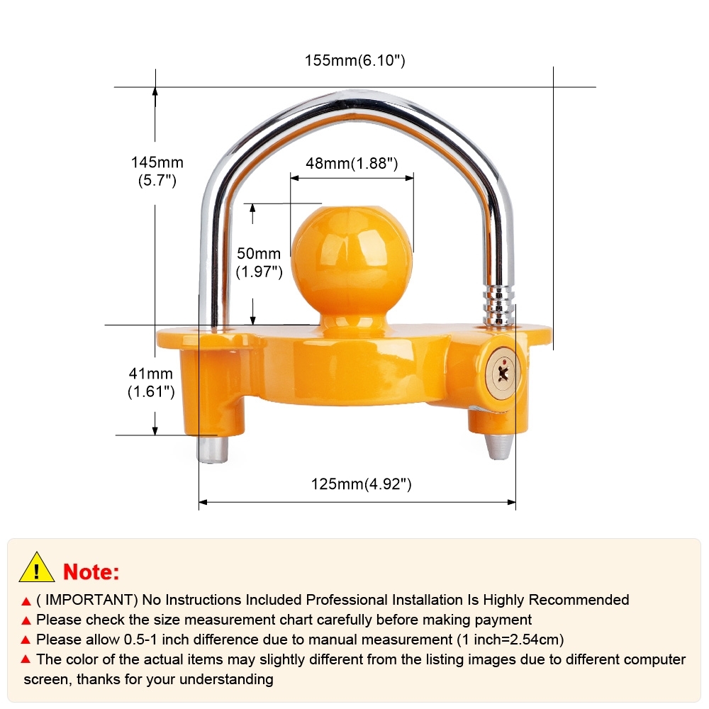 U-Bolt Trailer Ball Lock Unive - огляд і ціна U Lock Heavy Duty