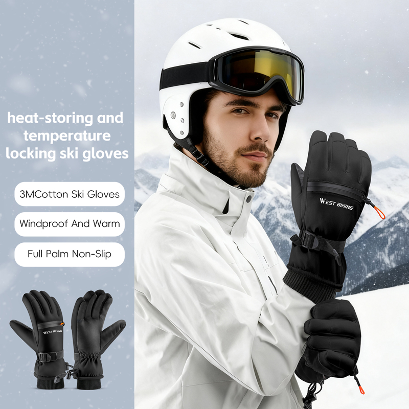WEST BIKING 3M Cotton Ski Glov - огляд і ціна Winter Cycling Commute Gear