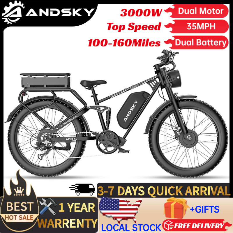 ANDSKY Apex50 AWD Electric Bik - огляд і ціна Bike Pump Frame Mount